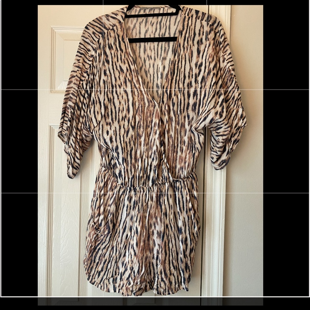 Animal print romper